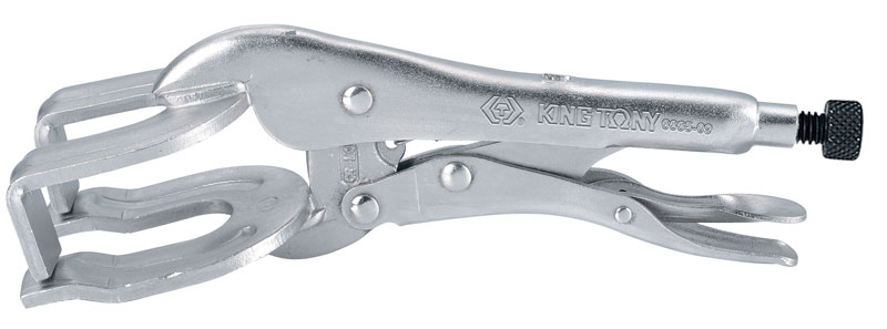 Зажим с фиксатором 225 мм, с U-образными губками KING TONY 6665-09