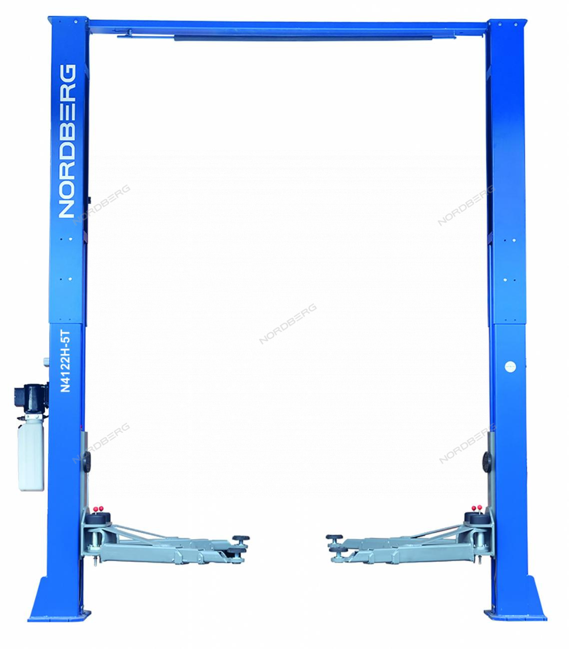 Подъемник 380V 2х стоечный 5т с верхней синхронизацией (синий) NORDBERG N4122H1M-5B_380