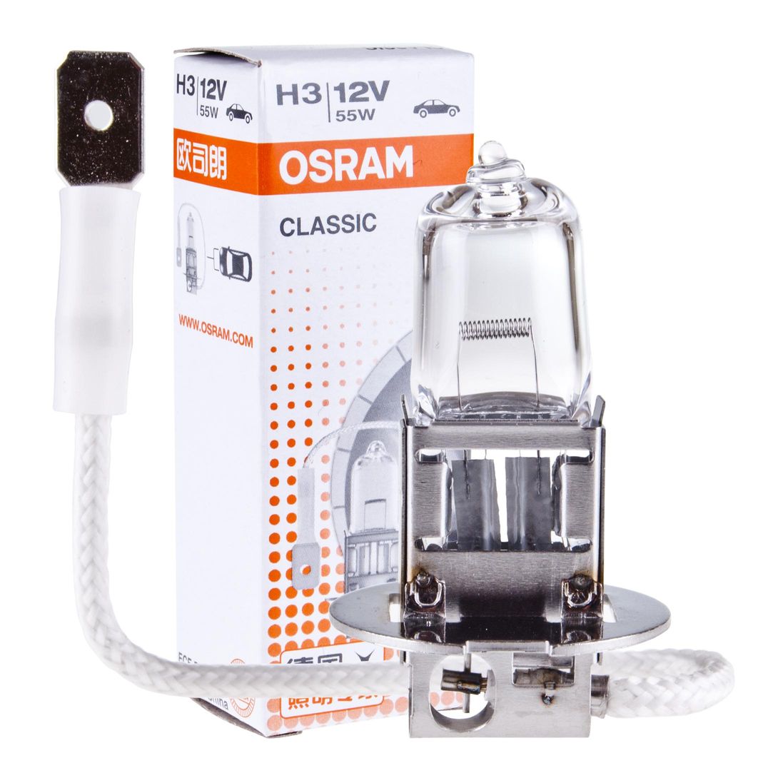 Автолампа H3 (55) PK22s 12V OSRAM /1/10/100