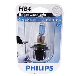 Автолампа HB4/9006 (55) P22d CrystalVision 4300K (блистер) 12V PHILIPS /1/10