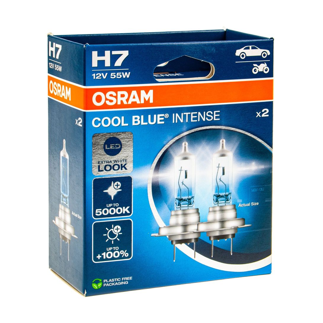 Автолампа H7 (55) PX26d+100% COOL BLUE INTENSE (NextGen) (евробокс, 2шт) до 5000K 12V OSRAM /1/10/10
