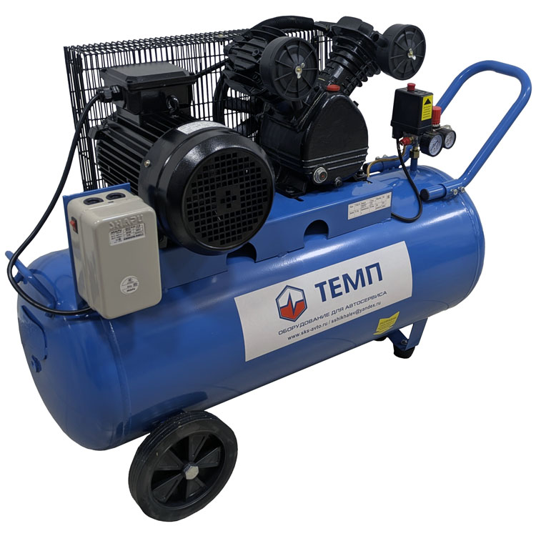 ТЕМП TC100LA330 Компрессор, ресивер 100 л, 330 л/м, 10 бар, 380 В, 2,9 кВт