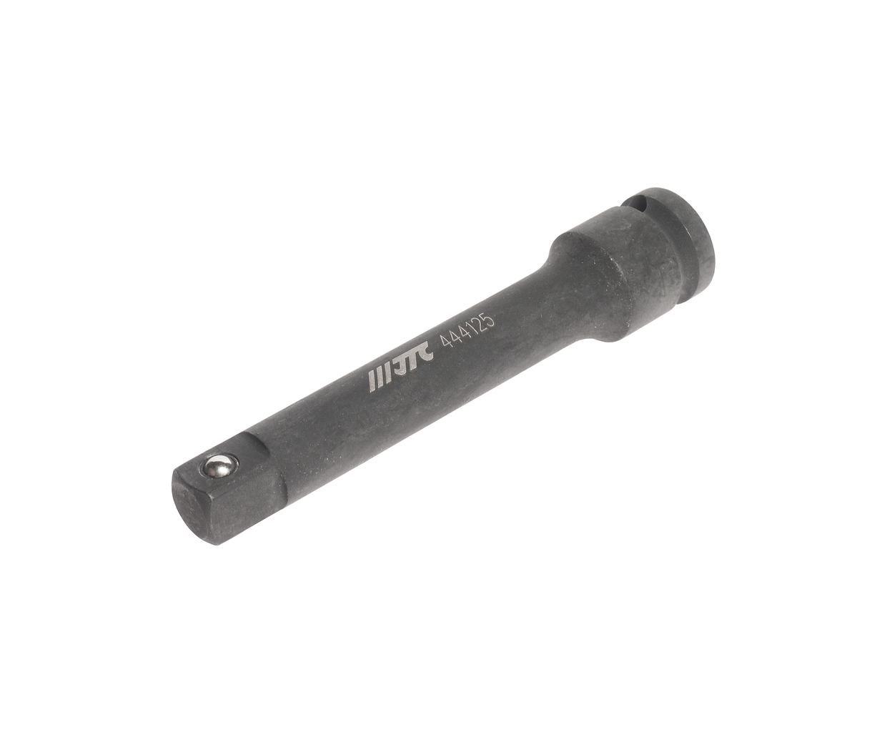 JTC-444125 - Удлинитель-переходник ключа 1/2" L=125мм ударный JTC -  
Специальная конструкция с фиксирующим шариком. 
Размер: 1/2&rdquo;DR. 
Длина: 5&rdquo;/125 мм. 
Габаритные размеры: 80/75/75 мм. (Д/Ш/В)  
Вес: 640 гр.  

