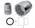 Головка 17мм 3/4" 12-гр. AIST 511217B