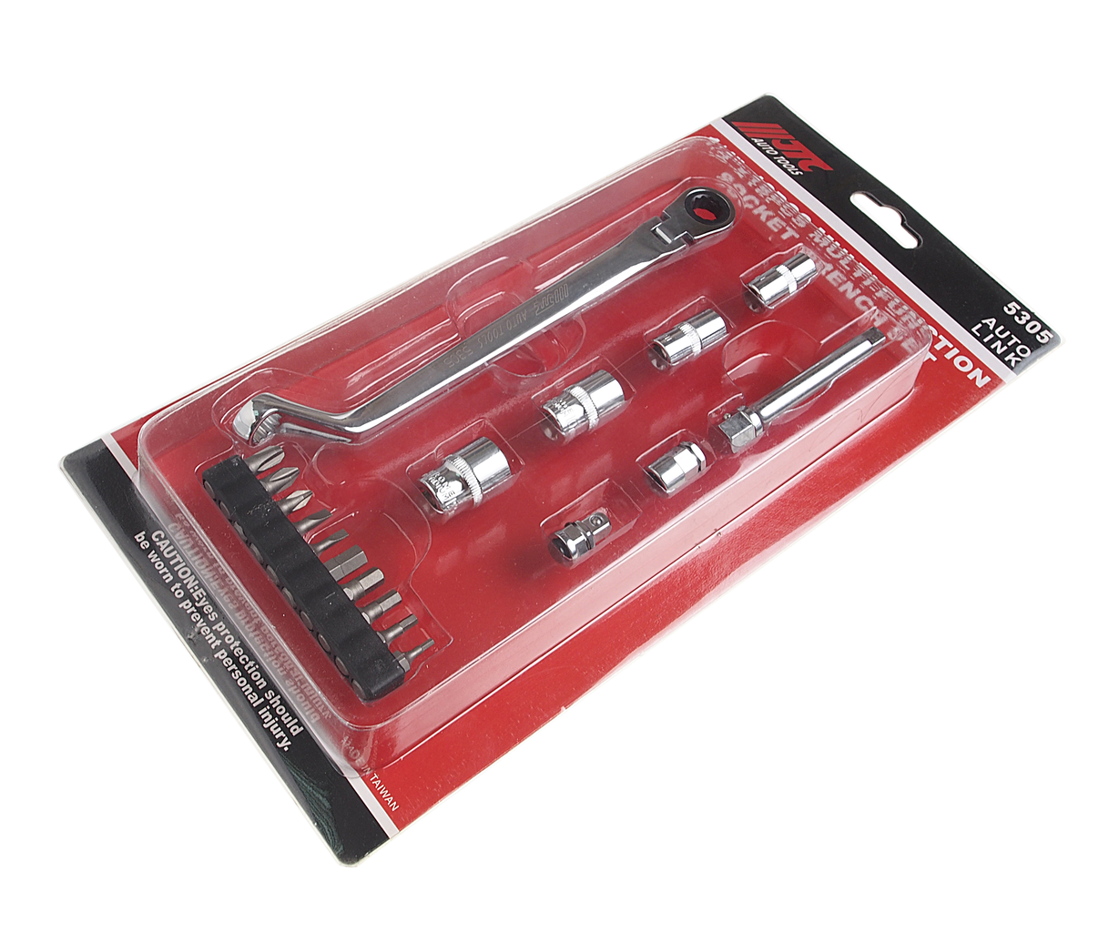 JTC-5305 - Набор головок торцевых и бит 1/4" 7-12мм SL, PH, TORX 18 предметов в кейсе JTC -  
В комплекте: 
 
  
Многофункциональный торцевой ключ - 1 шт. 
Головки под ключ 1/4": 7, 8, 10, 12 мм. - 4 шт. 
Удлинитель на 3/8"х75 мм. - 1 шт. 