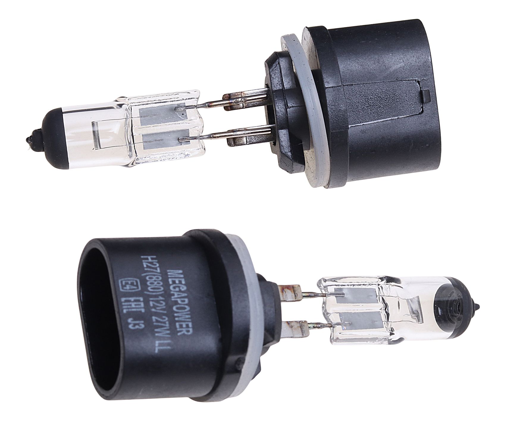 Автолампа H27W/1 (PG13) STANDART (бокс, 2 шт) 12V MEGAPOWER /1/10