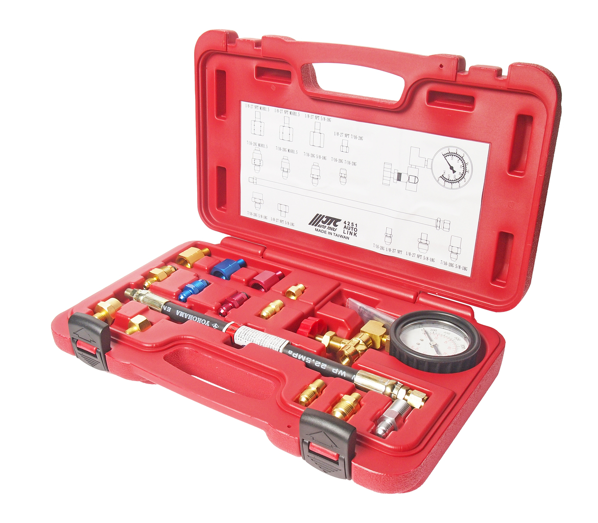 JTC-4251 - Тестер давления масла гидроусилителя руля в кейсе JTC - Комплектация 

Манометр с клапаном. Шкала измерения до 2000 PSI (140 бар) – 1 шт.
Соединительный шланг – 1 шт.
Адаптеры – 13 шт.
Комплект прокладок.


Описание

Тестер предназнач