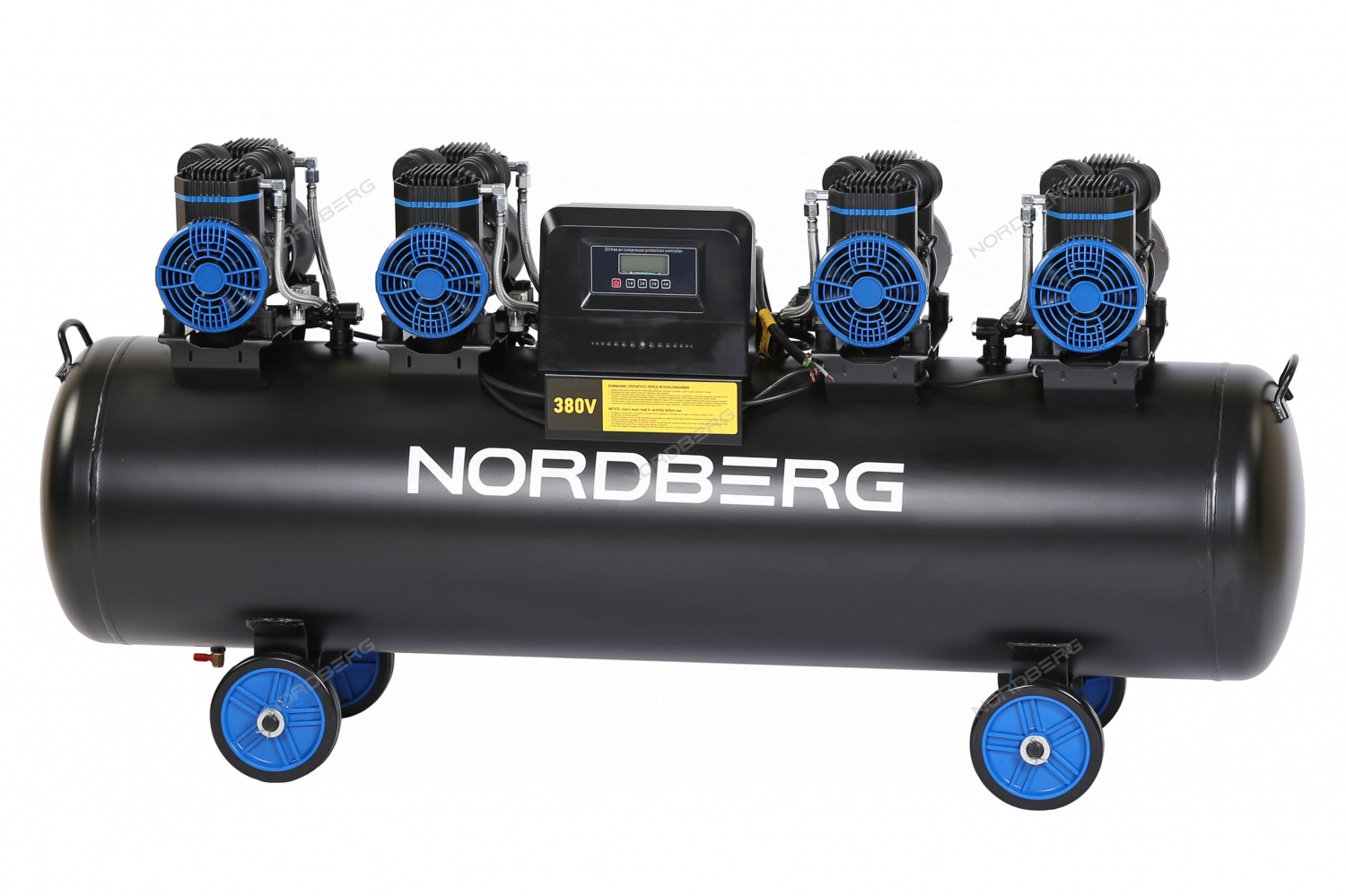 Компрессор безмасляный 380 В, ресивер 200 л, 1000 л/мин NORDBERG NCEO200/1000