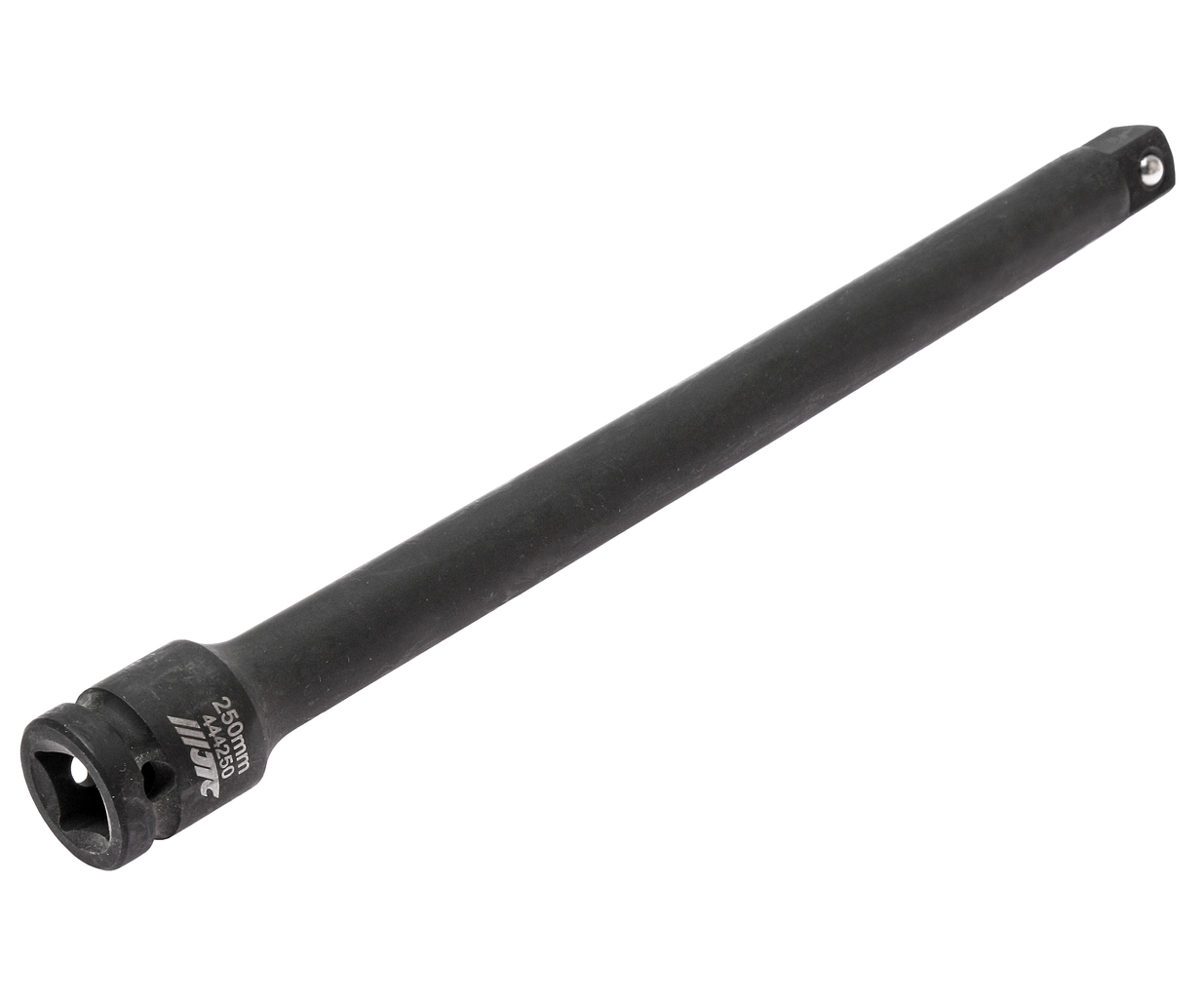 JTC-444250 - Удлинитель-переходник ключа 1/2" L=250мм ударный JTC - 
	Специальная конструкция с фиксирующим шариком.
	Размер: 1/2"DR.
	Длина: 10"/250 мм.
	Габаритные размеры: 250/20/20 мм. (Д/Ш/В)
	Вес: 438 гр.
