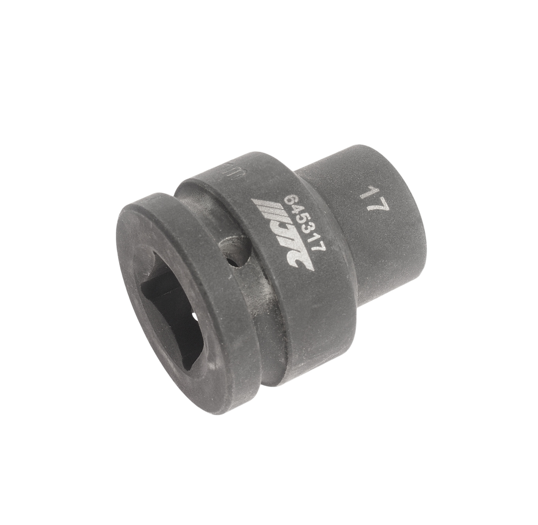 JTC-645317 - Головка торцевая 3/4" 17мм 12-ти гранная ударная L=51мм JTC -  
  Изготовлена из высококачественной хром-молибденовой стали. 
  12 граней, метрический размер.
  Размер: 3/4"х17 мм.
  Длина: 51 мм. 
  Габаритные размеры: 51/44/44 мм.