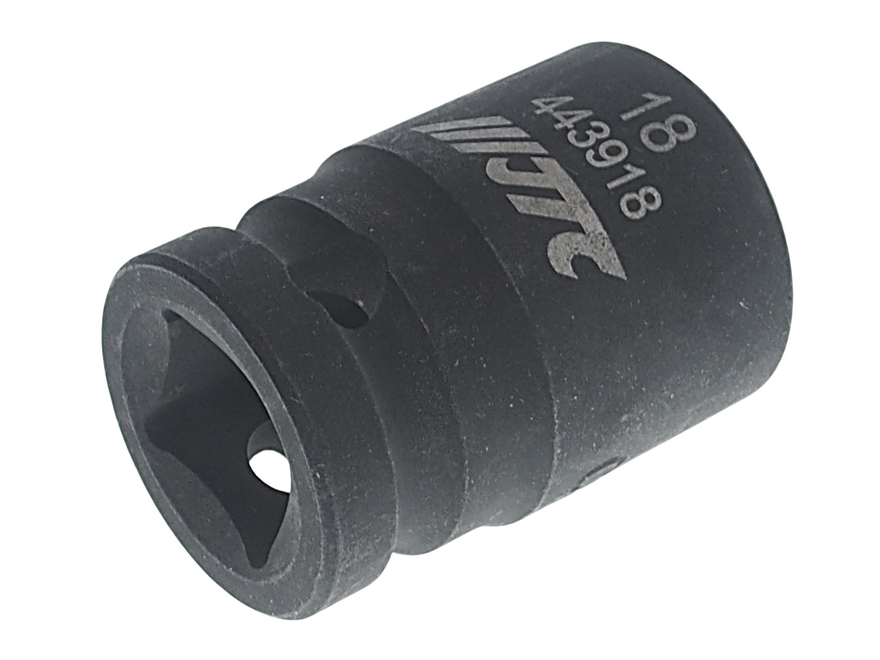 JTC-443918 - Головка торцевая 1/2" 18мм 12-ти гранная ударная L=38мм JTC - 
12 граней, метрический размер.
Общая длина: 38 мм.
Размер: 1/2" Dr.х18 мм.
Изготовлена из высококачественной хром-молибденовой стали.
