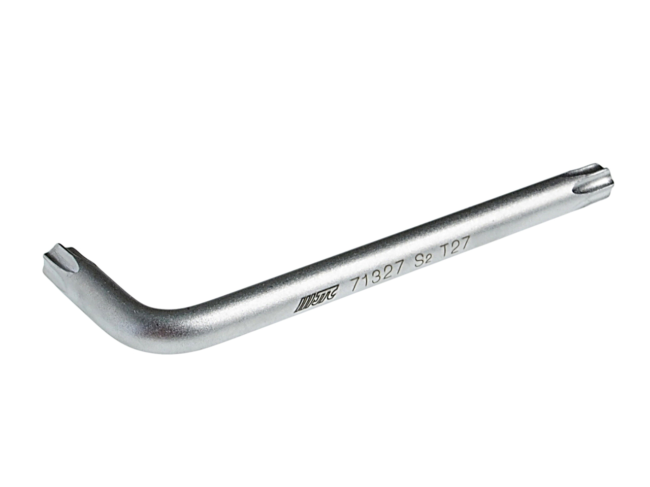 JTC-71327 - Ключ TORX Г-образный T27 L=64мм JTC - 
Материал: S2.
Размер: Т27.
Длина: 64 мм.
Ширина: 21 мм.
Количество шт. в упаковке: 20.
