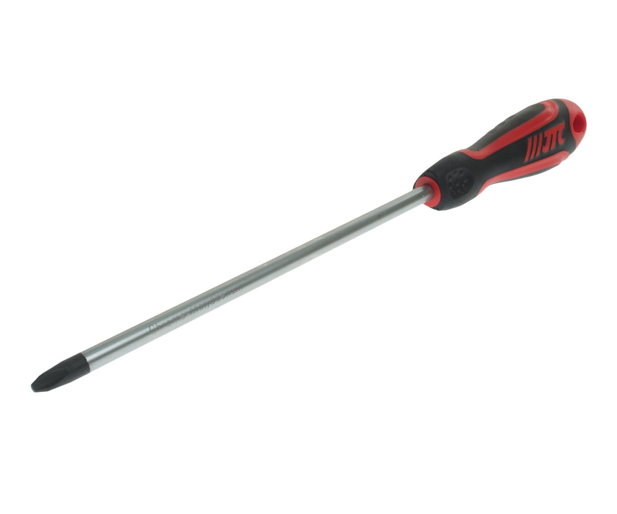 JTC-7636 - Отвертка крестовая PH 3.0х200мм усиленная (сталь Cr-Mo) JTC - 
Материал: 8NCM8660.
Стержень отвертки стальной. Покрыт сатин-хромом, жало оксидировано.
Рукоятка имеет треугольную форму. Изготовлена из двухкомпонентного материала (РР + TPV). О
