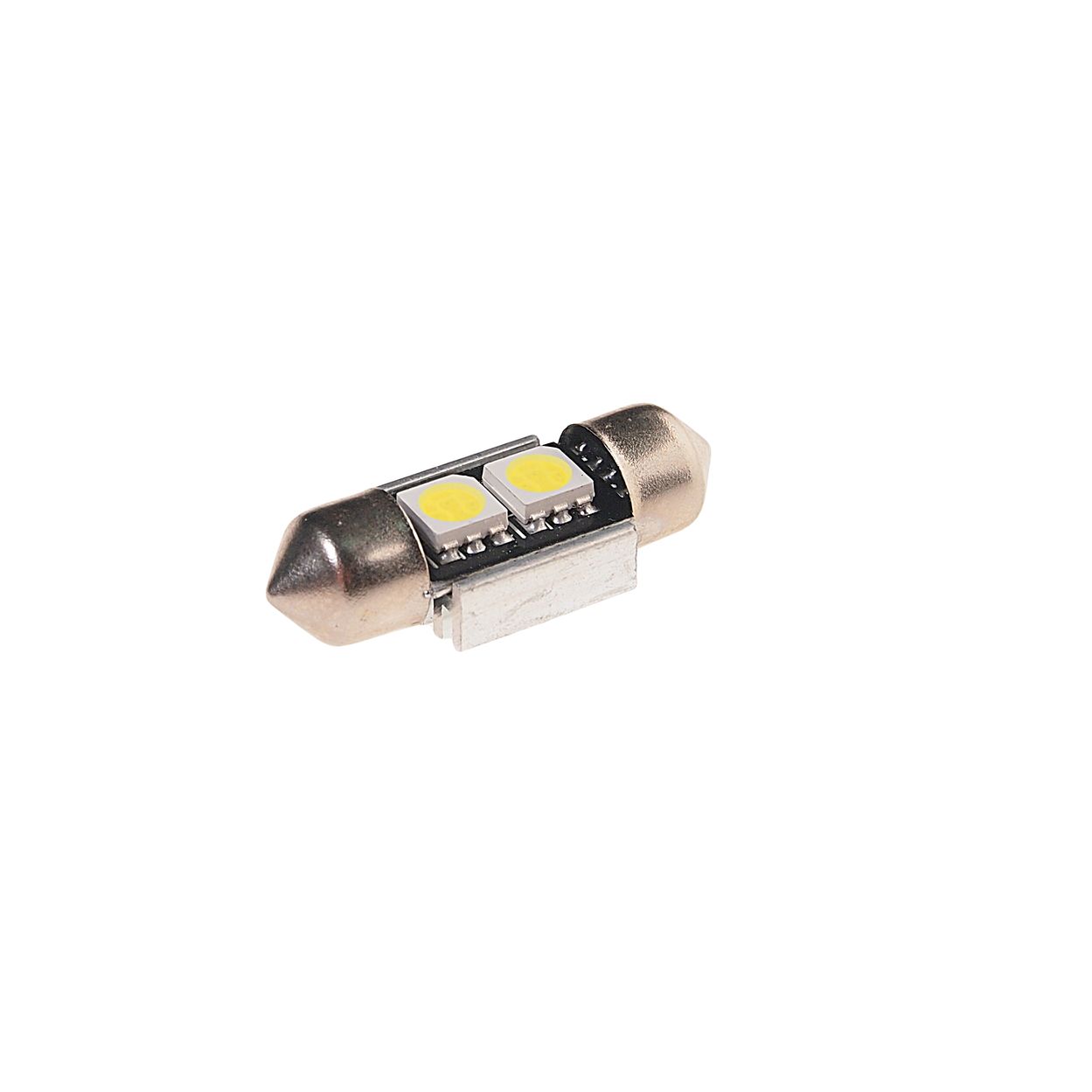 Автолампа C5W (SV8,5) 2 SMD 5050 WHITE 6000K с блокиратором ошибок CANbus 40лм   12V MEGAPOWER /10 /