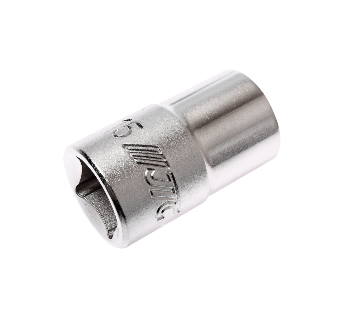 JTC-43915 - Головка торцевая 1/2" 15мм 12-ти гранная L=38мм JTC -  
  12 граней, метрический размер. 
  Изготовлена из закаленной хром-ванадиевой стали. 
  Размер: 1/2&rdquo;х15 мм.
  Длина: 38 мм. 
  Количество в оптовой упаковке: 10 шт. и 200 шт. 