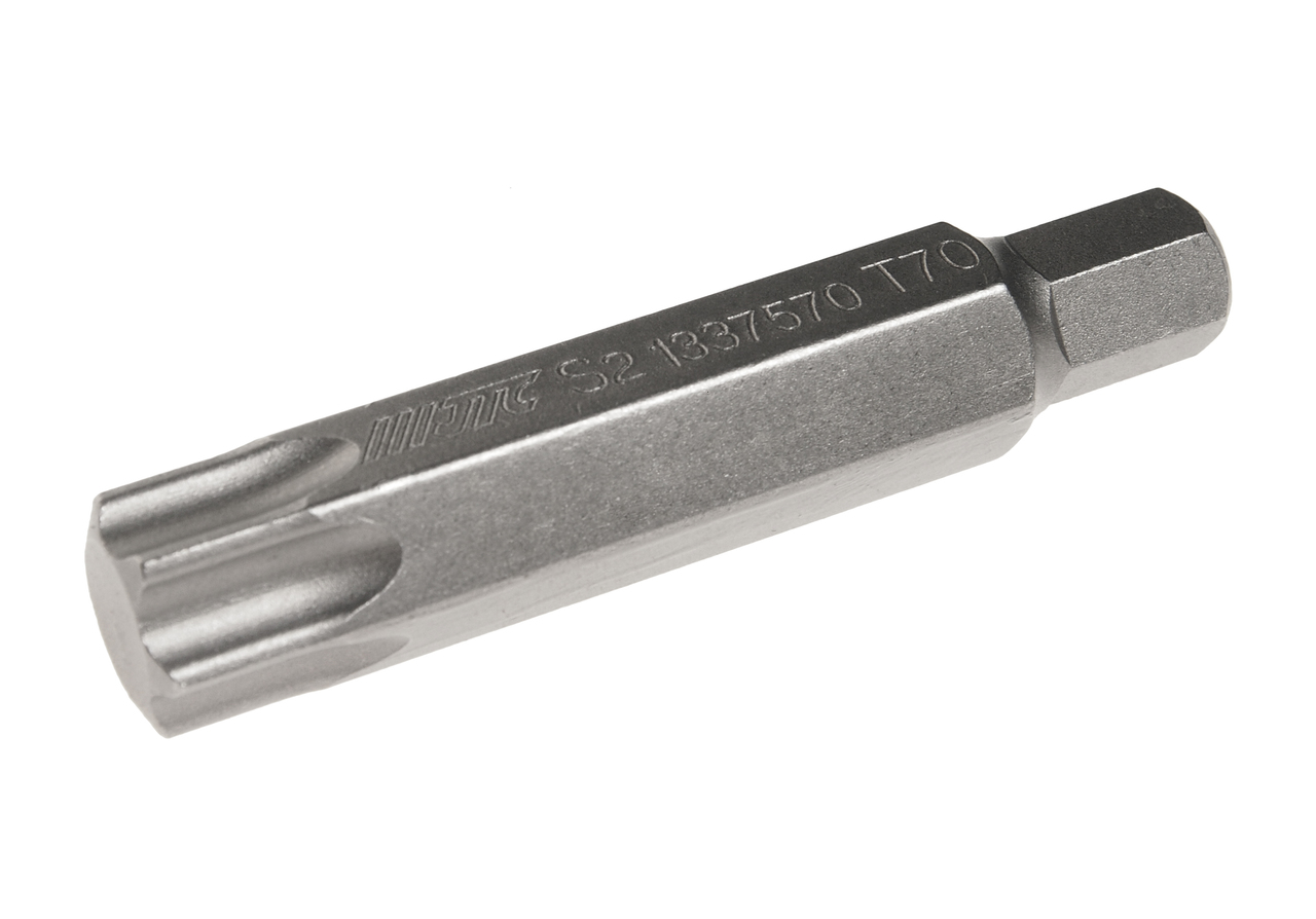 JTC-1337570 - Бита TORX Т70х75мм 10мм удлиненная S2 JTC - 
Размер: Т70 х 75 мм., удлиненная TORX.
Длина насадки: 10 мм.
Материал: S2 сталь.
