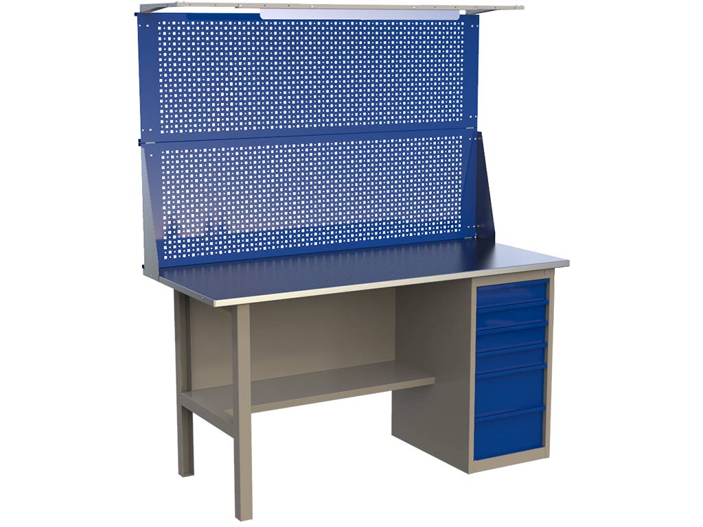 ML Верстак 1600 ML6 с двойным экраном и освещением