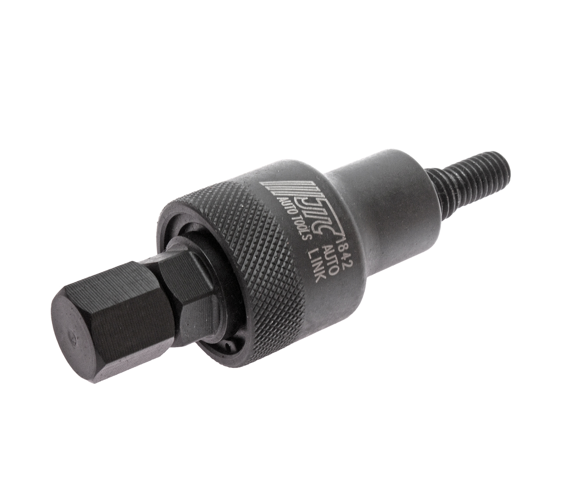 JTC-1842 - Съемник штифтов направляющих ГБЦ (BMW) JTC - 
	Применяется для извлечения направляющих штифтов головки болта цилиндров.
	В конструкции предусмотрен упорный подшипник для легкого снятия штифтов.
	Габаритные размеры: 130/70/40мм. (Д/Ш/В)
	Вес