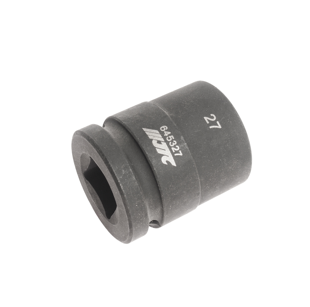 JTC-645327 - Головка торцевая 3/4" 27мм 12-ти гранная ударная L=52мм JTC -  
  Изготовлена из высококачественной хром-молибденовой стали. 
  12 граней, метрический размер.
  Размер: 3/4"х27 мм.
  Длина: 52 мм. 
  Габаритные размеры: 52/44/44 мм.