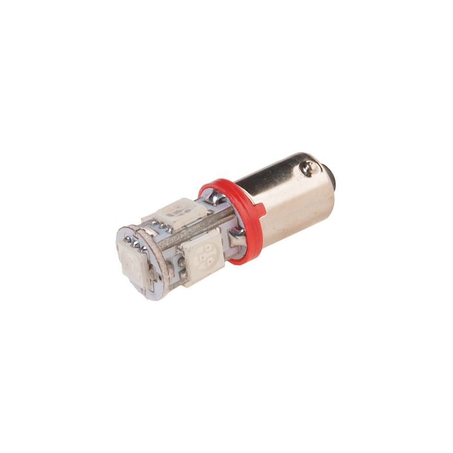 Автолампа T4W (BA9s) 5 SMD 5050 RED 40лм 12V MEGAPOWER /10 /100 OLD