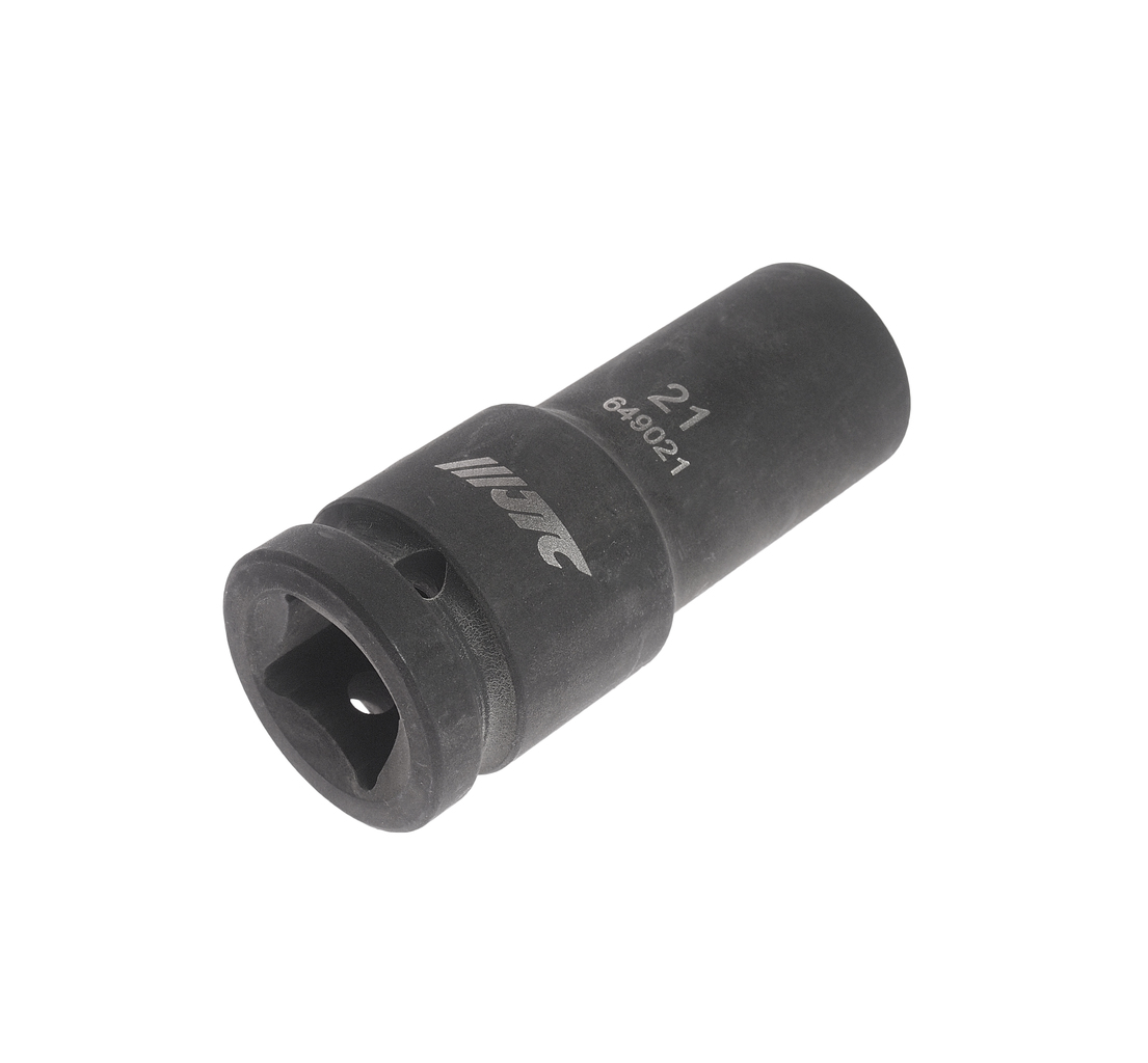 JTC-649021 - Головка торцевая 3/4" 21мм ударная глубокая L=90мм JTC -  
  Изготовлена из высококачественной хром-молибденовой стали. 
  6 граней, метрический размер.
  Размер: 3/4"х21 мм.
  Длина: 90 мм. 
  Количество в оптовой упаковке: 30 шт. 