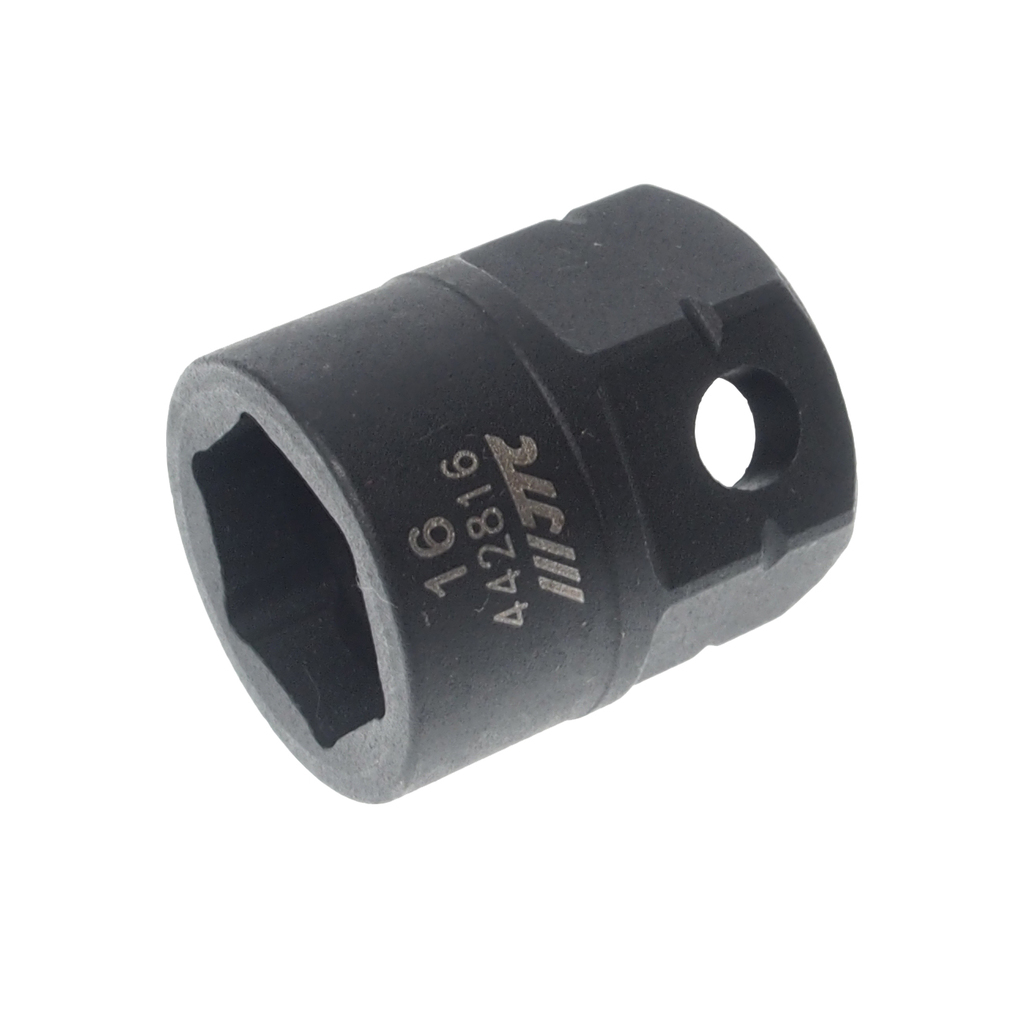 JTC-442816 - Головка торцевая 1/2" 16мм ударная мини L=28мм JTC - 
Изготовлены из высококачественной хромомолибденовой стали.
6 граней, метрический размер.



S: 16
А: 22
С: 24
L: 28


