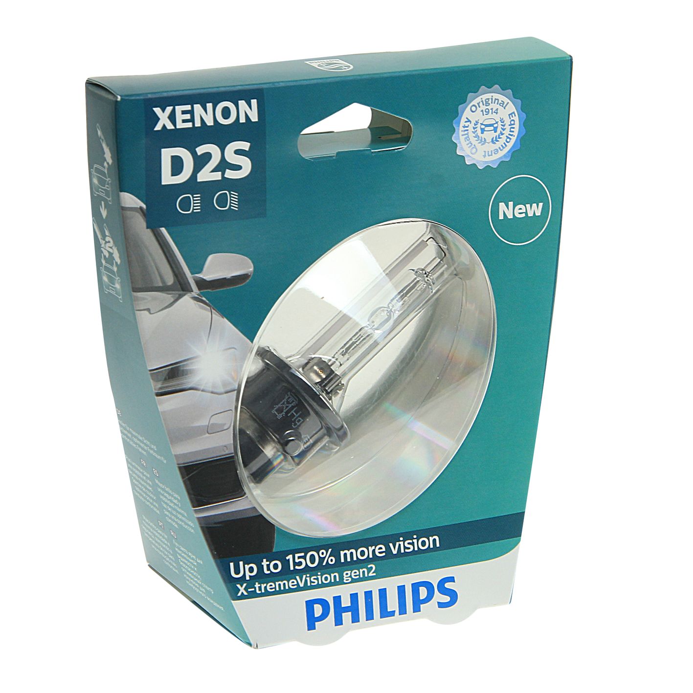 Автолампа D2S (35) P32d-2+150%  Xenon X-treme Vision gen2 4800K (блистер) 85V PHILIPS /1/2