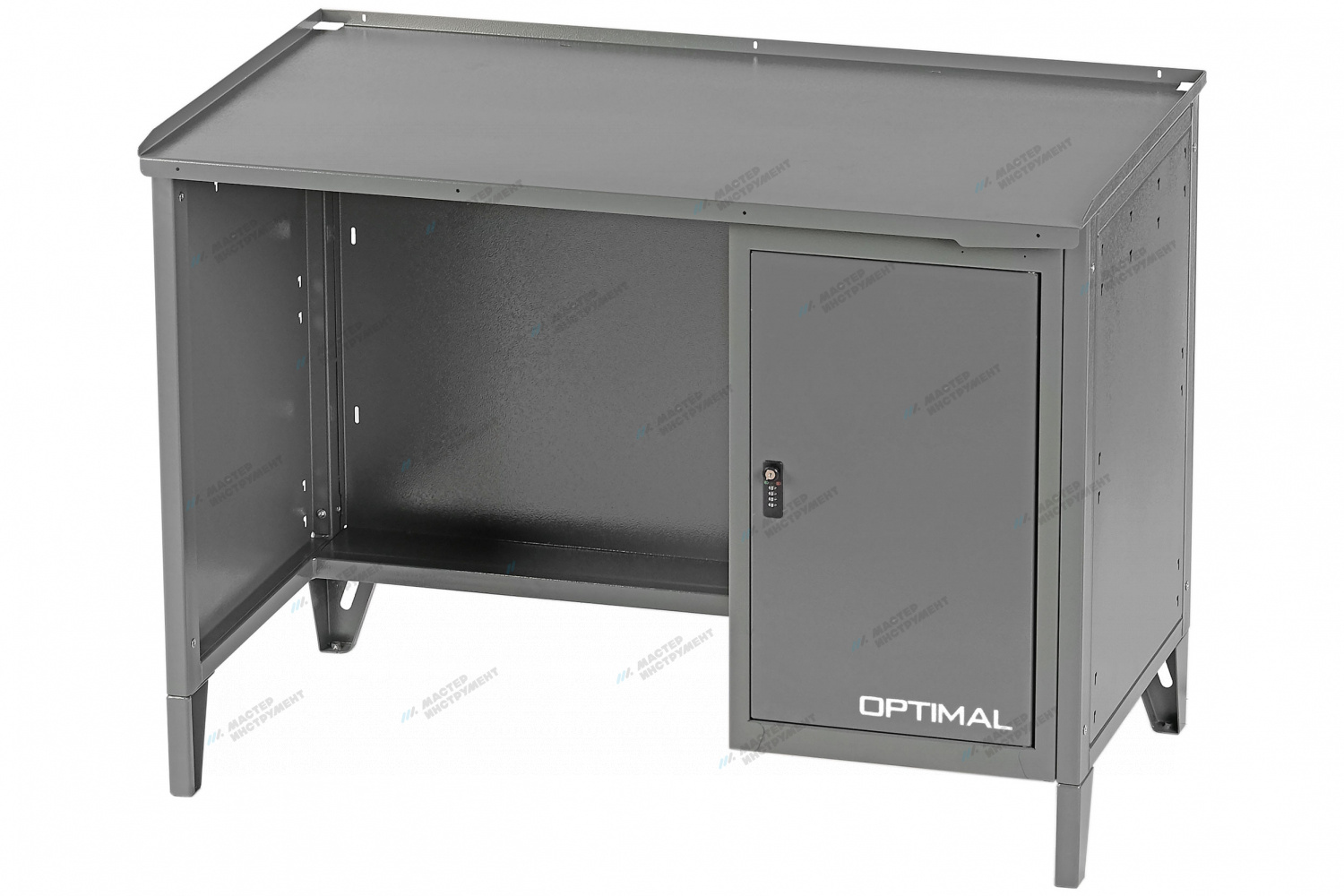 Верстак слесарный однотумбовый, 1 серая створка OPTIMAL NW101 7012/7015