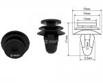 Клипса крепления обшивки AIST 67343004 обшивка двери, уп. 200шт.