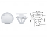 Клипса крепления обшивки педаль FORD/MAZDA  AIST 67343036 уп. 100шт.