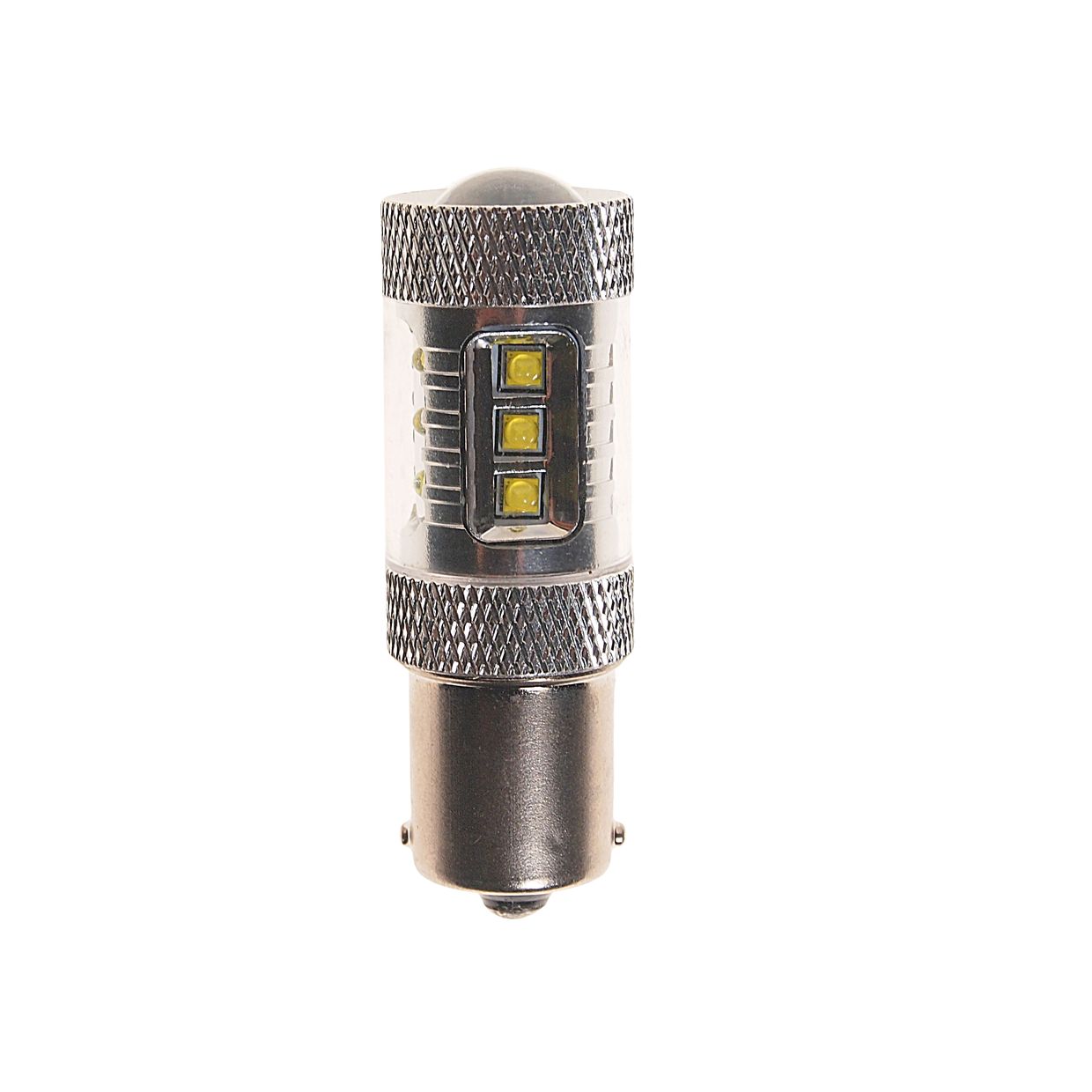 Автолампа P21W (BA15s) 16 SMD WATTS CREE WHITE 6000K 1280лм 12V MEGAPOWER /10 /100 OLD