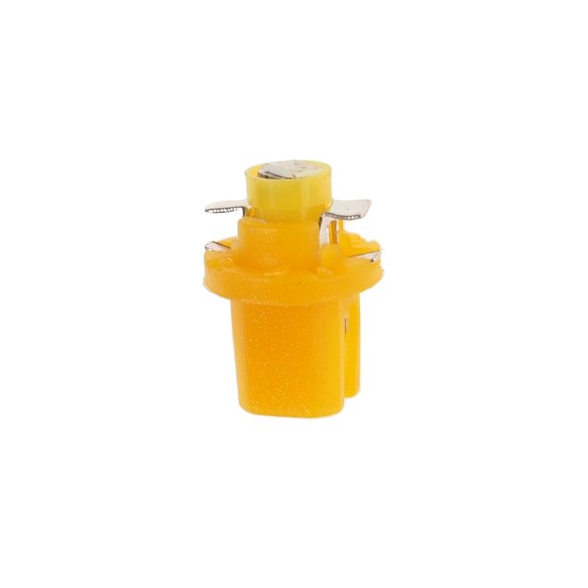 Автолампа T5 (W2*4.6d с патроном B8.5d) 1 SMD 3528  YELLOW 8лм   12V MEGAPOWER /10 /100