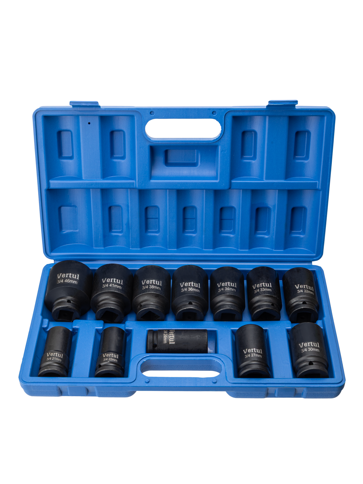 Набор ударных головок глубоких 3/4″ 12 предметов 21-46 мм VR84512