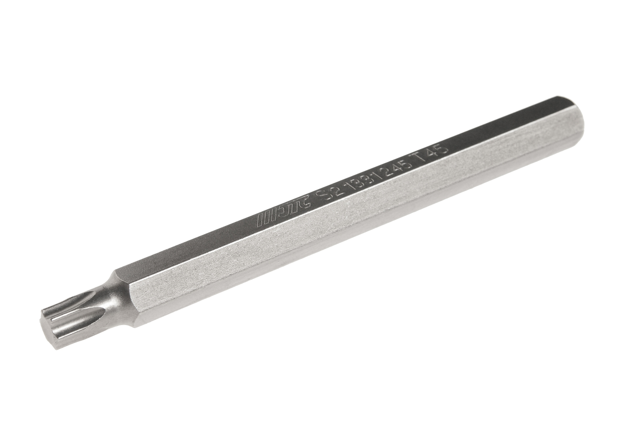 JTC-1331245 - Бита TORX Т45х120мм 10мм экстрадлинная S2 JTC - 
Размер: Т45 х 120 мм., экстрадлинная TORX.
Общая длина: 120 мм.
Длина насадки: 10 мм.
Материал: S2 сталь.
