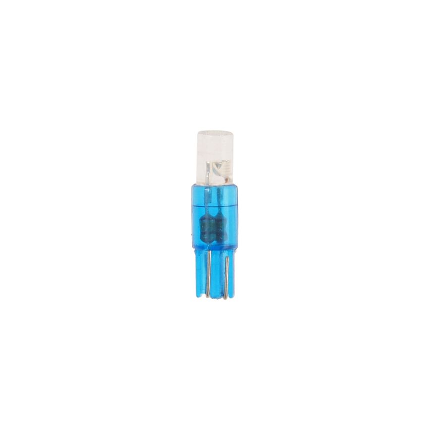 Автолампа T5 (W2*4.6d) 1 LED FLAT BLUE 2лм   12V MEGAPOWER /10 /100