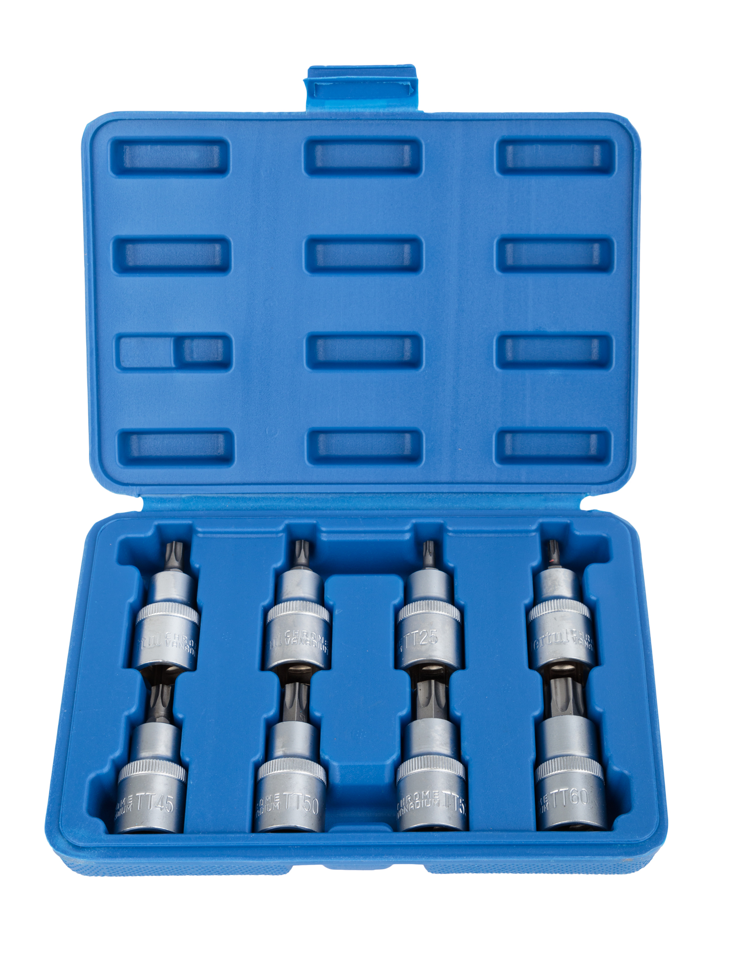 Набор головок со вставкой TORX с отверстием 1/2″, длина 55 мм, 8 пр. VR50189