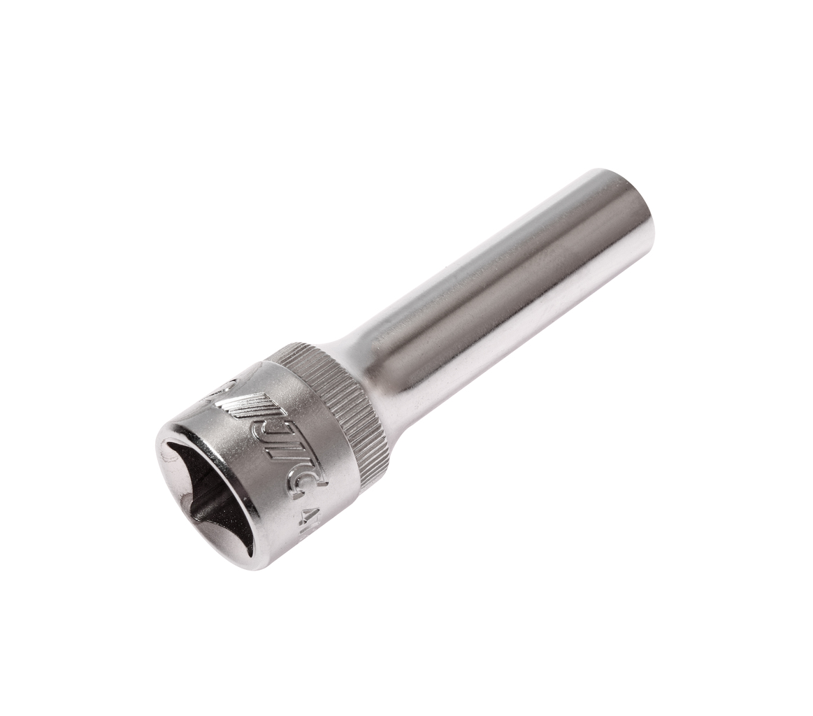 JTC-47312 - Головка торцевая 1/2" TORX E12 глубокая L=76мм JTC - 
  Изготовлена из закаленной хром-ванадиевой стали. 
  Размер: TORX 1/2"хE12.
  Общая длина: 76 мм. 
  Количество в оптовой упаковке: 10 шт. и 200 шт. 
  Габаритные размеры: 76/15/
