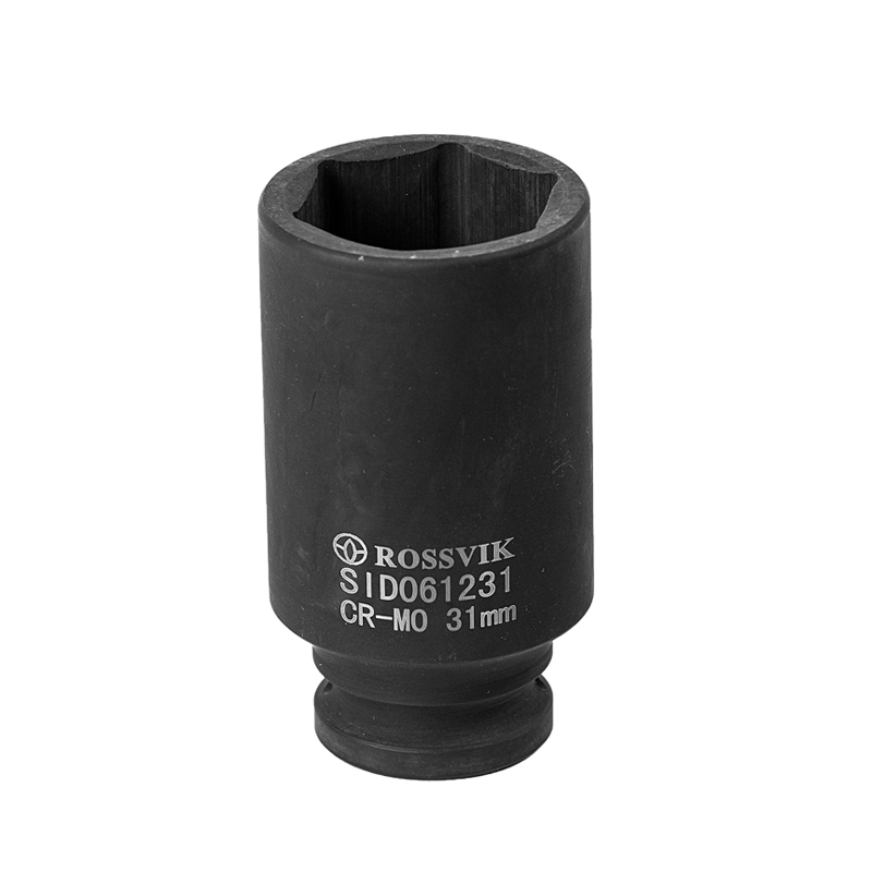 SID061231 Головка торцевая ударная, глубокая ROSSVIK, 1/2", 31мм