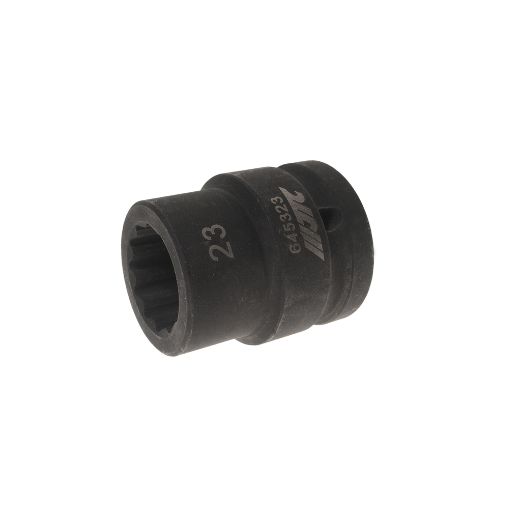 JTC-645323 - Головка торцевая 3/4" 23мм 12-ти гранная ударная L=51мм JTC - 
Изготовлена из высококачественной хром-молибденовой стали.
12 граней, метрический размер.
Размер: 3/4"х23 мм.
Длина: 51 мм.
