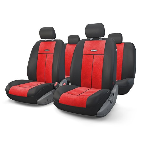 Чехлы на сиденье TT-902V  BLACK/RED полиэстер-велюр, AIRBAG (9шт) AUTOPROFI /1/6