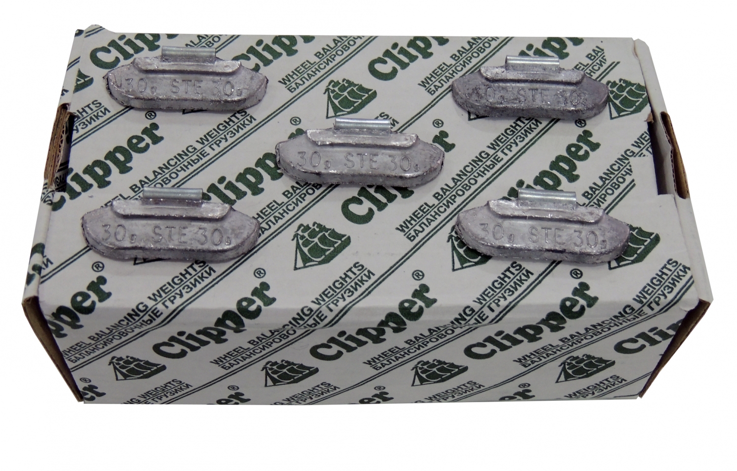 Грузики балансировочные для стальных дисков 30 г, 100 шт. CLIPPER 0230