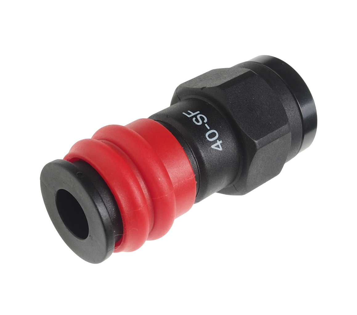 JTC-JW1071-40SFC - Переходник для компрессора 1/2" быстросъемный композитный с клапаном внутренняя резьба JTC - 
Материал: антистатический, коррозионностойкий полимерный композит.
Рабочее давление: 210 psi (15kgs)
Тип: JW1071-40SFC
Размер: 1/2" внутрення 