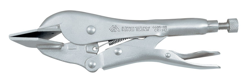 Зажим с фиксатором 200 мм, плоский KING TONY 6605-08