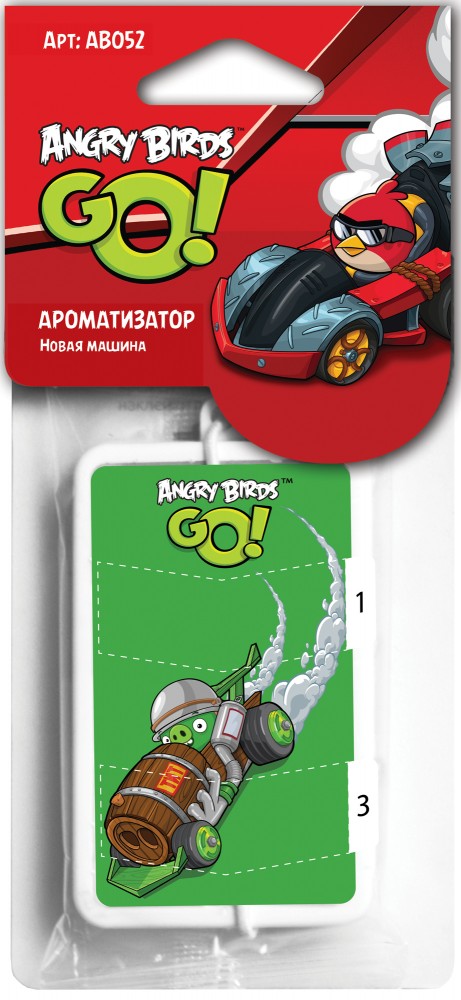 Ароматизатор Angry Birds подвесной твердый, Новая машина