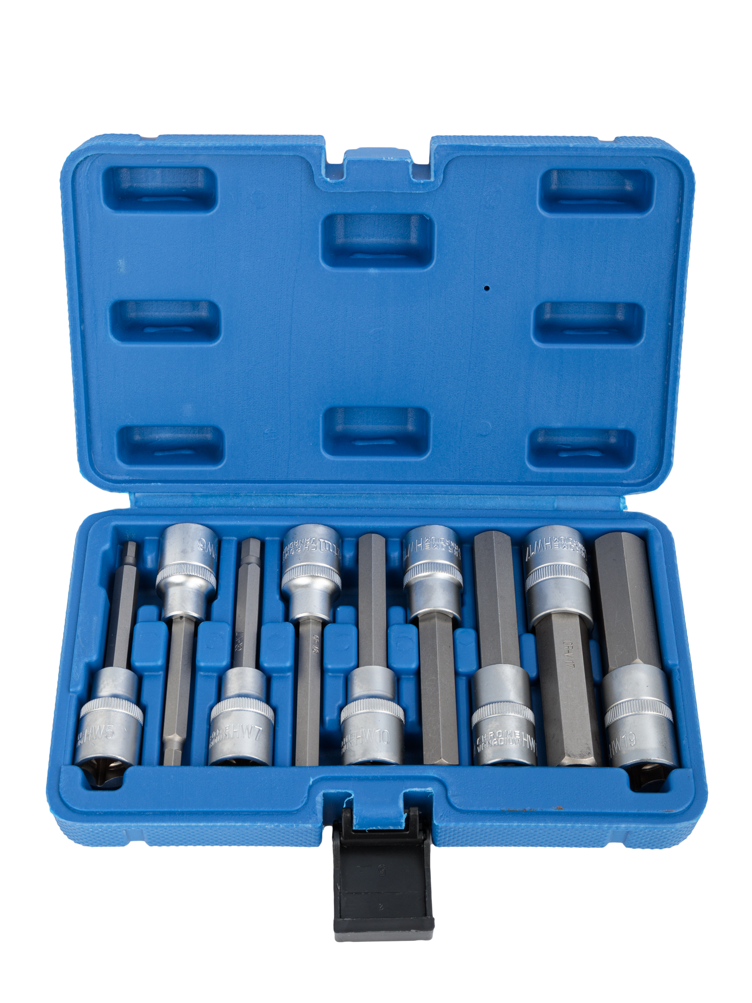 Набор головок 1/2″ со вставкой шестигранной, длина 100 мм, 9пр. VR50194