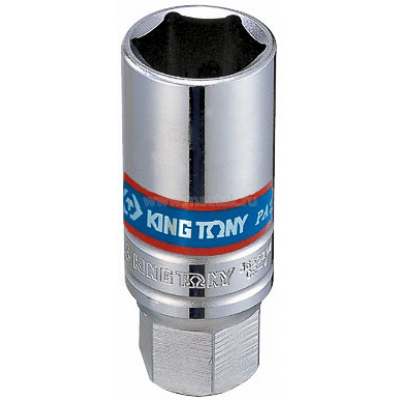 Головка свечная шестигранная 3/8", 21 мм king tony 363521