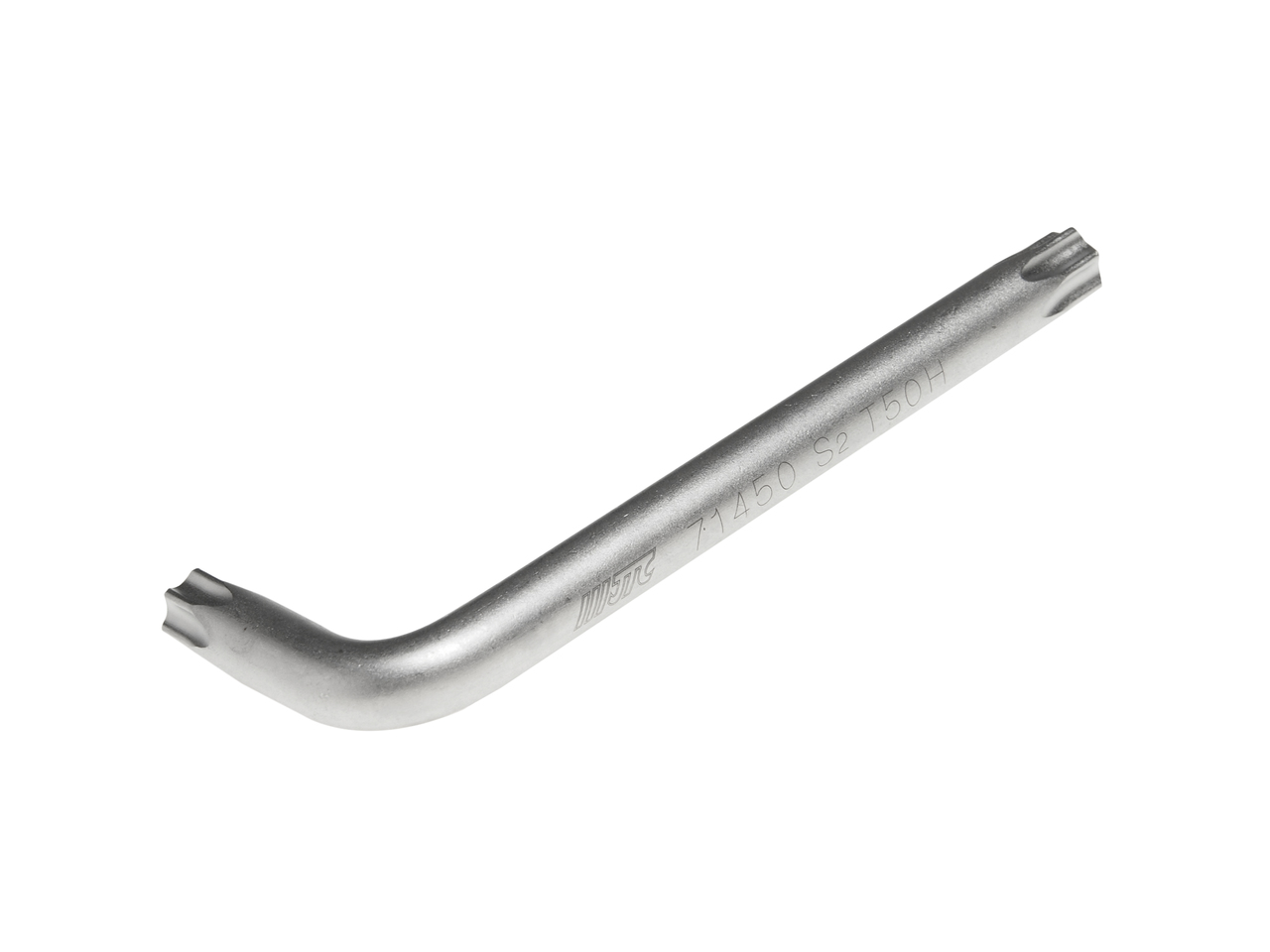JTC-71450 - Ключ TORX Г-образный T50H с отверстием JTC - 
Материал: S2 сталь.
Размер: T50H.
Размер удлиненной части: 95 мм.
Размер короткой части: 32 мм.
