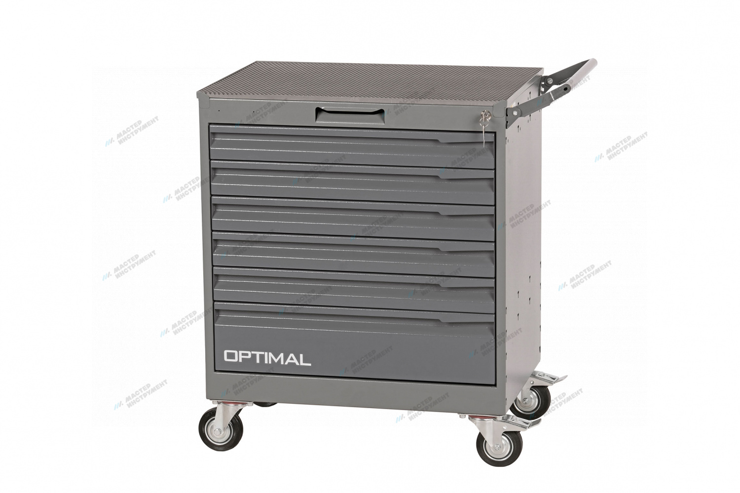Тележка инструментальная, 6 выдвижных серых ящиков OPTIMAL NT226 7012/7015