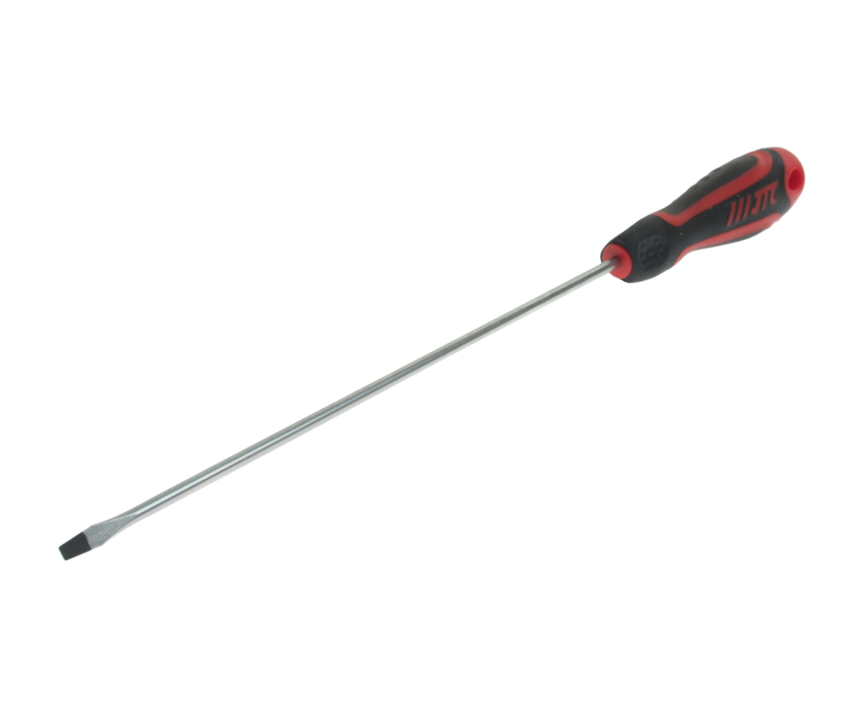 JTC-7627 - Отвертка шлицевая SL 3.0х150мм усиленная (сталь Cr-Mo) JTC - 
Материал: 8NCM8660.
Стержень отвертки стальной. Покрыт сатин-хромом, жало оксидировано.
Рукоятка имеет треугольную форму. Изготовлена из двухкомпонентного материала (РР + TPV). Об