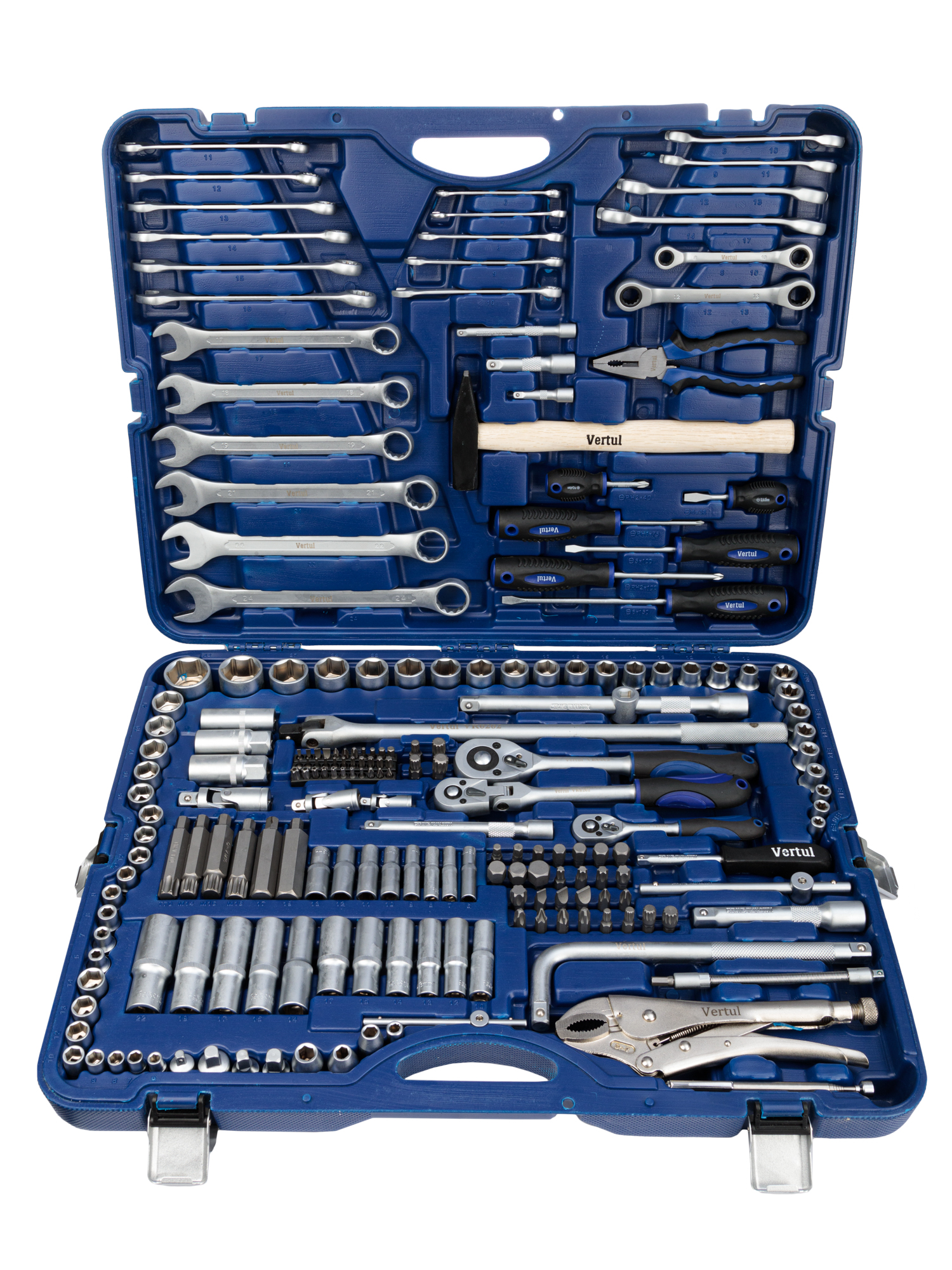 Набор инструментов Vertul 202 предмета 1/4″, 3/8″ 1/2″ VR0202